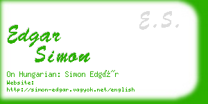 edgar simon business card